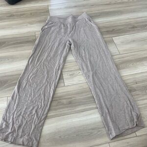 Soma Womens Beige Supersoft Wide Leg Elastic Waistband Lounge Pants Size Medium